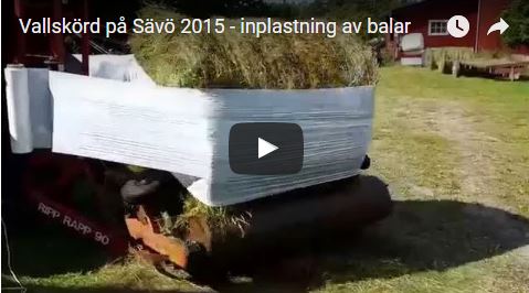 A machine for wrapping the bales with plastic